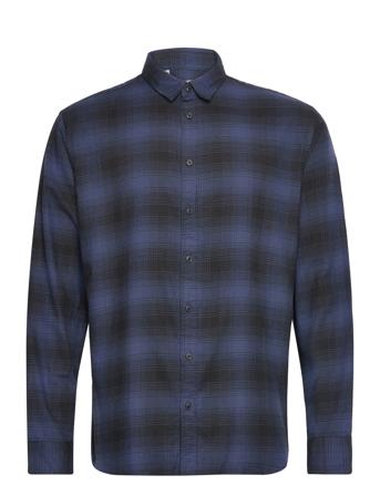 Slhslimowen-Flannel Shirt Ls Noos Skjorte Uformell Blå Selected Homme*Betinget Tilbud
