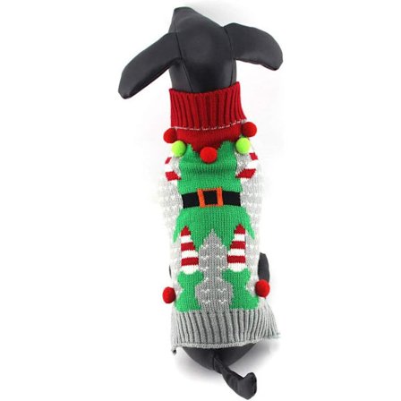 Hunddräkt, Hundkläder i Bomull, Julmönster, Vinter