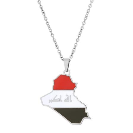 Irak kart anheng halskjede Premium for unik og delikat sjarm silver