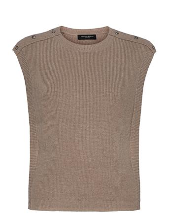 Simona Maine Knit Vest Beige Bruuns Bazaar