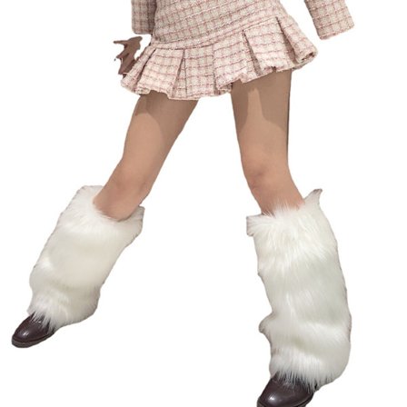 Hvide benvarmere støvleovertræk Goth Solid benstrømper knælange Wa