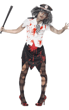 Zombi Naispoliisi Naamiaispuku L