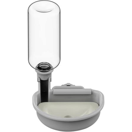 Lemmikin Vedenpullo [Harmaa, 480ml] Häkin Vedenpullo Kaneille, Koirien, Fretti, Kissoille ja Muille Pienille Eläimille, Vuotamaton Annostelija