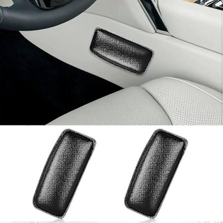 2-pack bil knäkudde, automatisk mittkonsol knä ben armbåge kudde mjuk dyna, elastiskt lårstöd komfortkudde bilinteriörtillbehör (svart)