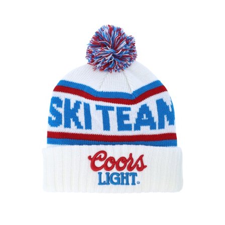 American Needle - Blanc pom Bonnet - Coors Light Pillow Line White Pom @ Hatstore