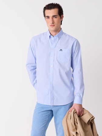 MATCH - Kendy skjorte - Classic fit - Jean Paul - Str. M - Herre - Skjorter - Blå - O100Cotton