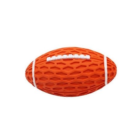Pipende Fotballleke for Hunder, Tannrengjøring, Myk, Bittålig, Interaktiv Gummiball for Hunder, Tyggleke for Innendørs og Utendørs Bruk, Liten, Ora...