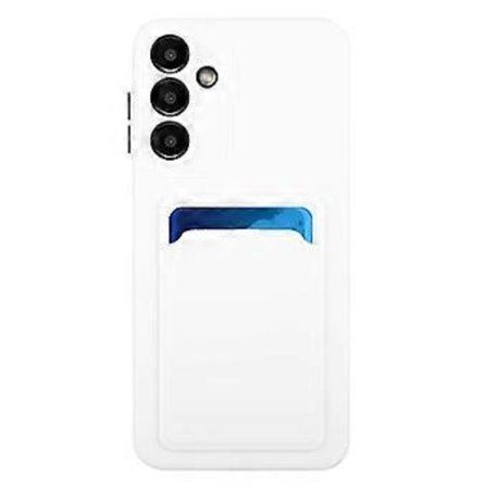 Cover til Samsung Galaxy A54 5G med Kortlomme Mat Fingerprint-fri Bagside - Hvid White