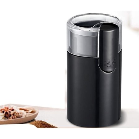 Kahvimylly, pieni sähköinen kahvipapumylly, viljamylly, pähkinämylly, ruostumaton teräs, musta