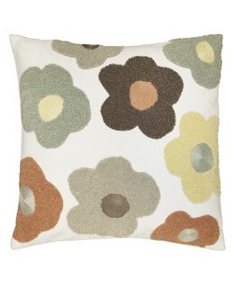 Putetrekk Daisey med broderte blomster 1-pk Lin