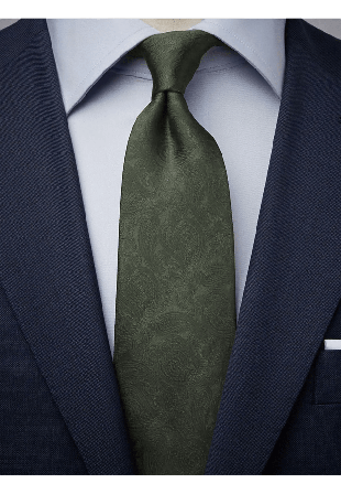 John Henric Silk Woven Tie Formal Kostymtillbehör Herr Grön 8