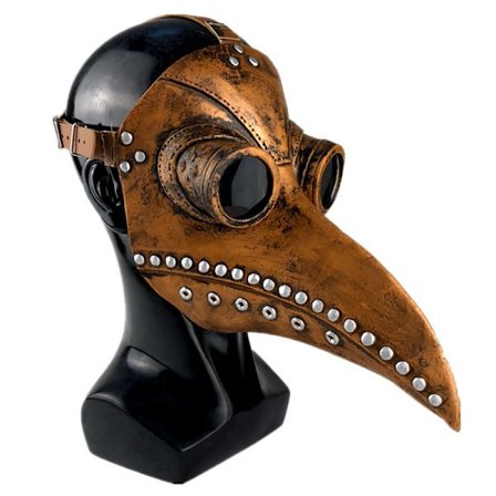 Maske Halloween kostume fugl lang næse næb PU læder Steampunk