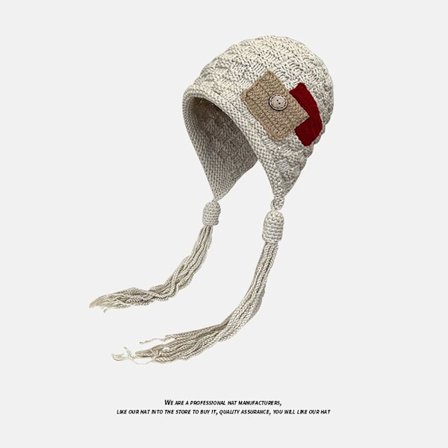 Strikket lue plysjlue 2 2