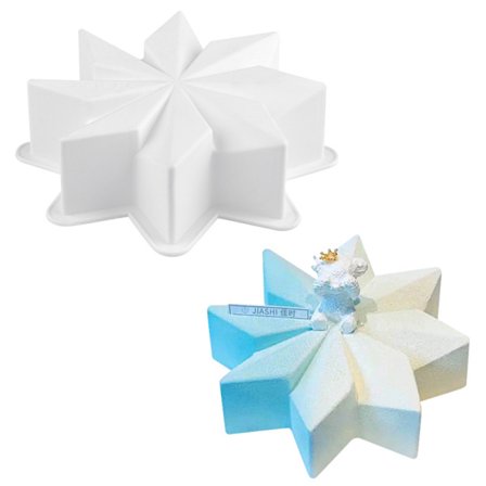 Ottekant silikone kageform (hvid), kage bageform, non-stick hurtig udløsning, bageform til mousse kager