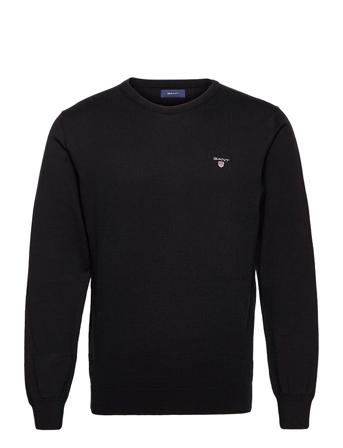 Cotton C-Neck Black GANT