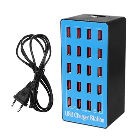 20-portars snabbladdare 20a/100w USB-hub väggladdare strömadapterkontakt