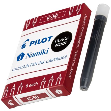 Pilot IC-50 Täytekynäpatruuna 6 kpl Black