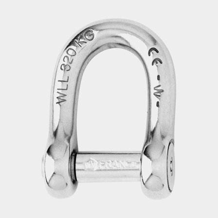 Lige sjækkel Wichard, Ø10 mm, 33 mm, rustfrit stål, med gevind indvendig sekskantskrue, selvspærrende