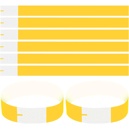 100 stk. identifikasjonsarmbånd, vanntette rivebestandige sikkerhetsarmbånd med selvklebende lukking, inngangsarmbånd for klubbfester, 25