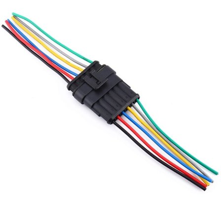 Vandtæt 6-polet bilkabel elektrisk stik {GKS}