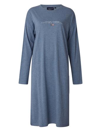 Angelica Cotton Modal Jersey Nightgown Nattkjole Blå Lexington Home*Betinget Tilbud