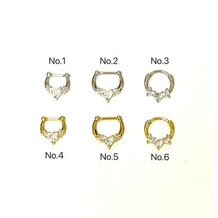 Septum smycke med Cubic zirkon stenar.