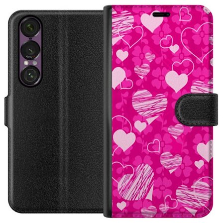 Yhteensopiva Lompakkokotelo Sony Sony Xperia 1 VII PopSydänKuviointi