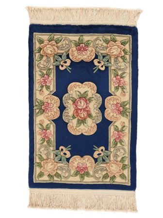 Oriental China 90 Line Rug 60X90 Black/Orange Wool, China