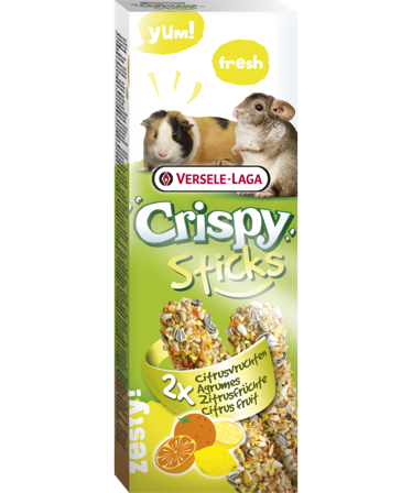Versele-Laga - CrispySticks GuineaPig-Chinchilla Citrus 2-pk. - Smådyr - Godbiter og gnagestenger - Frøstenger og Kräcker - ZOO.no