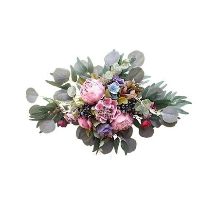 Konstgjorda Pionblommor Bröllopsbåge Dörr Mottagning Dekoration