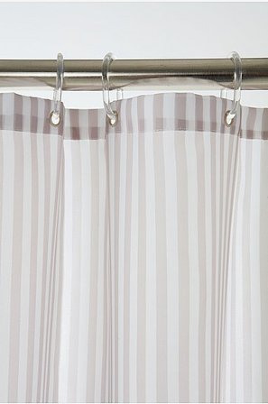 Jotex - Duschdraperi Ljusbeige/vit EMMY - Köp Duschdraperier hos Jotex