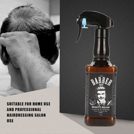 500 ml muovinen hiussuihkepullo kampaamoon, parturiin, hiustyökaluihin, vesisumutin (ruskea)