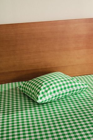 Jotex - Kussensloop Organisch Limegroen/gebroken Wit Limegroen/gebroken wit - LAUREN - Koop Kussenslopen bij Jotex