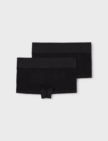 LMTD Nlfkailey Rib Hipster 2Pack Noos - Black - 134/140