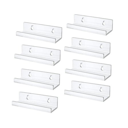 Kirkas vinyylilevyhyllyn pidike 8 kpl, akryylilevy pidike näyttö, vinyylilevyhyllyn pidike