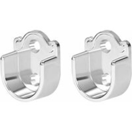 2 kappaletta sinkkiseos suihkuverhotangon pidikettä, vaatekaapin pidikkeet, raskaat suihkuverhotangon pidikkeet (19mm, 2kpl)