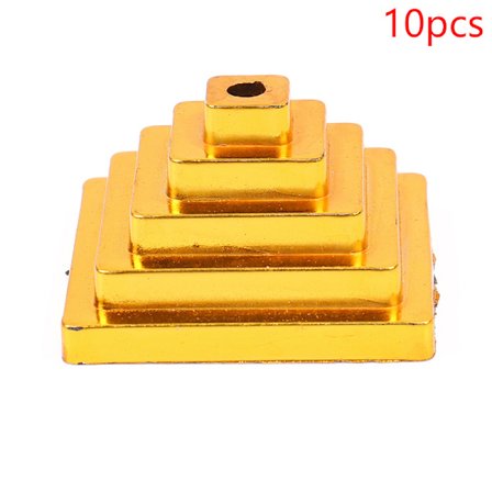 10st guldpläterad plastfot Runt fyrkantigt flaggstångsunderlag
