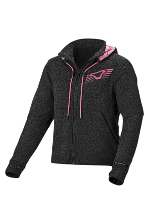 Motorhoodie Dames Macna District Zwart XL