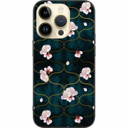 Apple Iphone 14 Pro Svart Skal Blommor