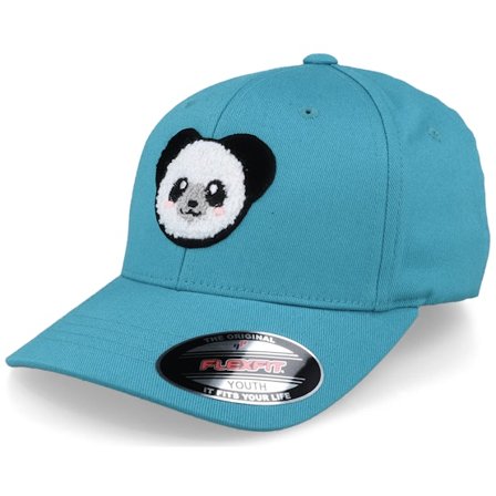 Kinder Kiddo Cap - Blau flexfit Cap - Kinder Panda Chenille Patch Hawaii Ocean Flexfit @ Hatstore
