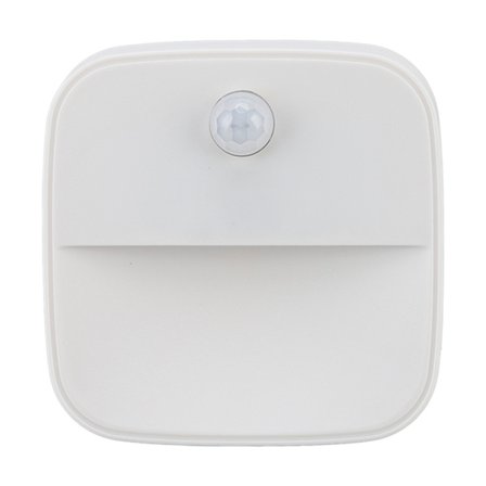 Rörelsesensor 0,2W Nattlampa Varm Ljus ABS Nattljus Plug In Kroppssensorlampa för Hallway EU-kontakt 100‐240V