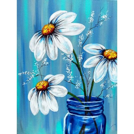 Timanttimaalaussetti aikuisille, DIY 5D pyöreä maljakko täysi timantti