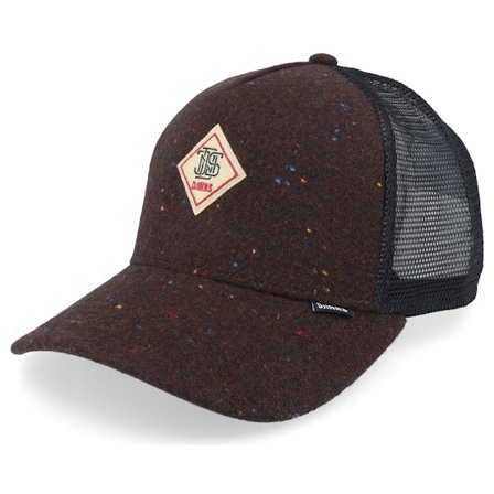Djinns - Bruin trucker Cap - Hft Cap Mon Spots Dark Brown/Black A-Frame Trucker @ Hatstore