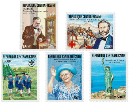 Centralafrika - YT 672-76 - Postfrisk