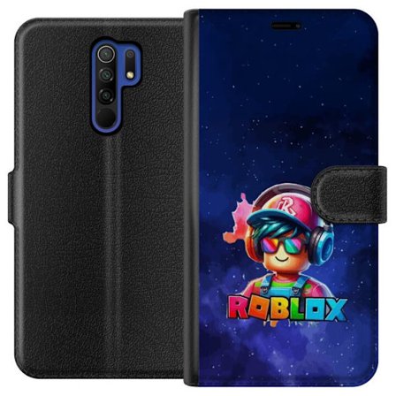 Kompatibelt Plånboksfodral till Xiaomi Xiaomi Redmi 9 Roblox Space Explorer Design utformad i ett futuristiskt rymdtema med färgstarka detaljer, kä