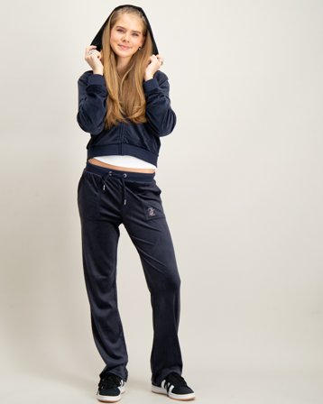 Juicy Couture JC Diamante Wide Leg Jogger Blå Bukser Pige - Kids Brand Store