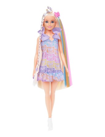 Barbie | Fun & Fancy Doll & Accessories, Blonde Fashion Doll With Extra-Long Hair & 2 Looks | ONE SIZE