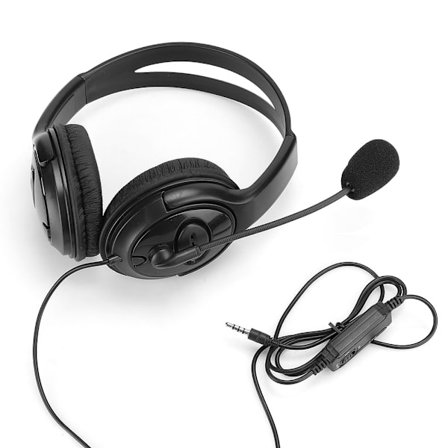 ABS Lättviktigt Gaming Headset 3.5mm Mobiltelefon PS4 Hörlurar Svart Vit Box