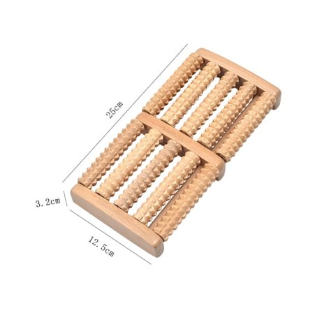 Fotmassasjerulle i tre for fotmassasje - Perfekt for hjem og kontor - Fotrulle mot hælsporer og plantar fasciitt fotmassasje