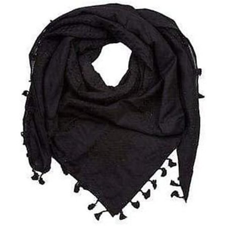 Palestina halsduk Keffiyeh Arafat Hatta bred med tofsar Shemagh Keffiyeh Arab 100% bomull unisex